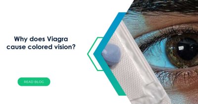 Why does Viagra cause colored vision?